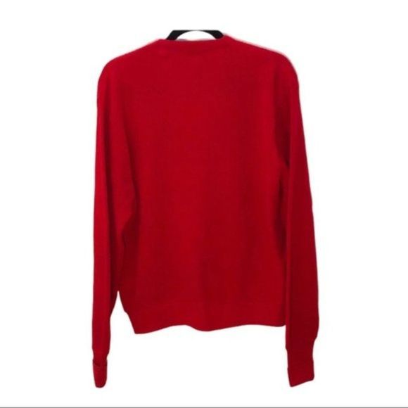 Lacoste Vintage 80's Red Cardigan Men Size L - Picture 10 of 11